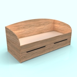 Кровать одинарная со спинкой 